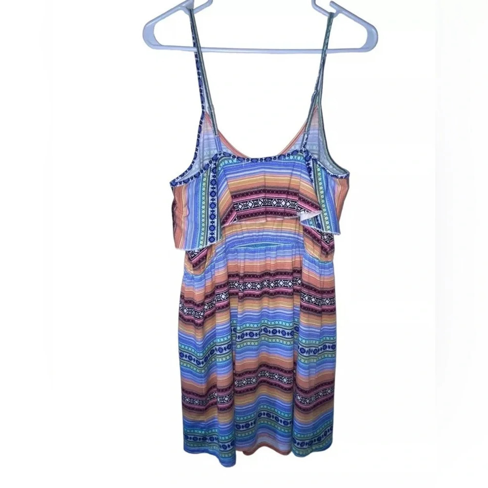 American Rag Cie Above The Knee Dress Colorful Stripes Size Large Summer Spring